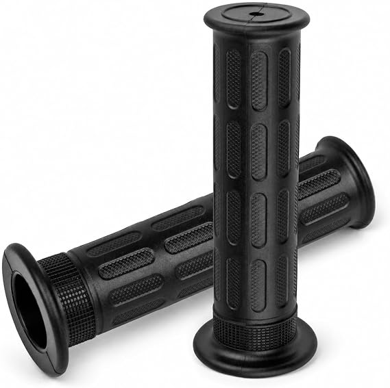 Pack of 2 Non-Slip Bike Handlebar Grips for Bicycle | Ergonomic Rubber Handle Grips for Mountain Bike, MTB, BMX, ATV & Scooter | Durable Cycling Accessories - Black