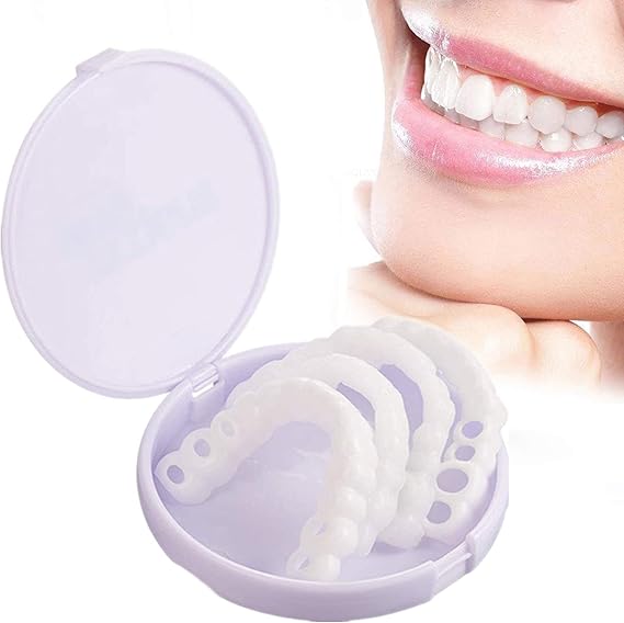 Wttfc Instant Veneers Dentures,Clip in Veneers Teeth,Clip on Veneers Top and Bottom,False Teeth,Snap on Veneers Teeth,Fake Teeth Veneers,Snap on Dentures for Men Women Cover Imperfect Teeth [Energy Class A]