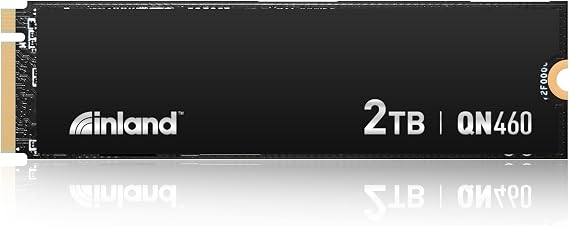 INLAND QN460 2TB NVMe SSD PCIe 4.0 Gen4x4 Internal Solid State Drive | Up to 6,000MB/s Read 5,600MB/s Write, M.2 2280 Form Factor, Power Management Support, Storage for Laptop & PC Desktop