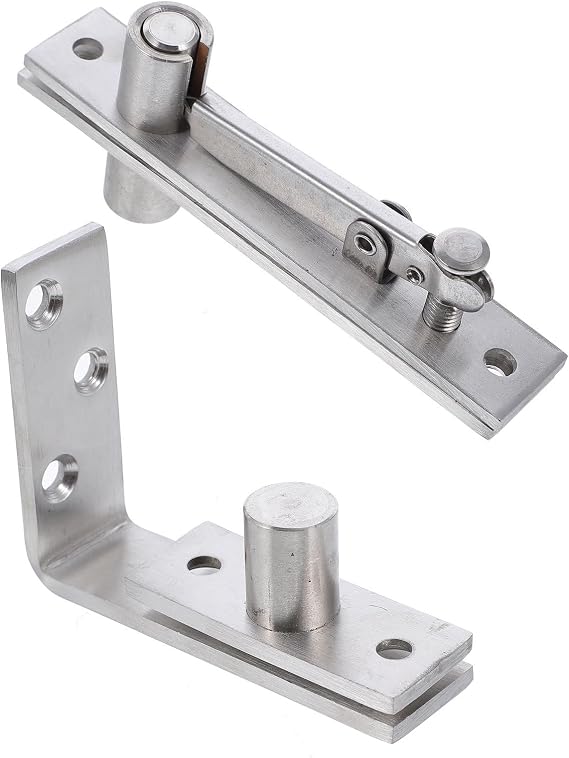 Cabilock Stainless Steel Door Hinge Adjustable Pivot Hinge Heavy Duty 360 Rotation for Wood Doors Suitable for Interior and Exterior Use