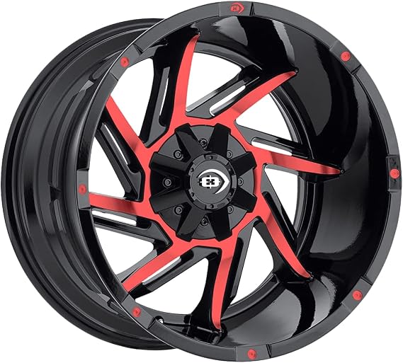 Vision 422 Prowler 20x12 6x135-51mm Black/Red Wheel Rim 20" Inch 422Z20236BMFR-51