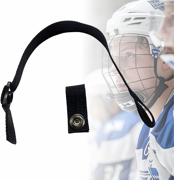 Hockey Helmet Chin Strap with Single Snap, Ice Hockey Headgear Replacement Parts