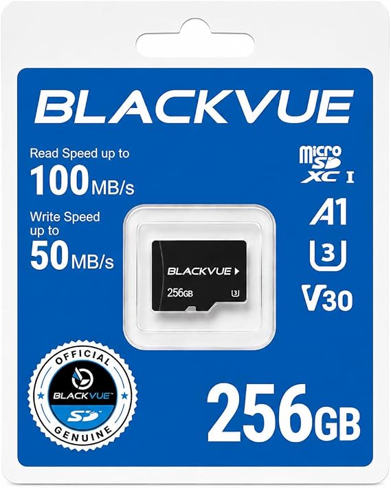 BlackVue Official 256GB microSD Memory Card for Dash Cams – UHS-I U3 High Speed High Endurance Card for BlackVue Dashcams