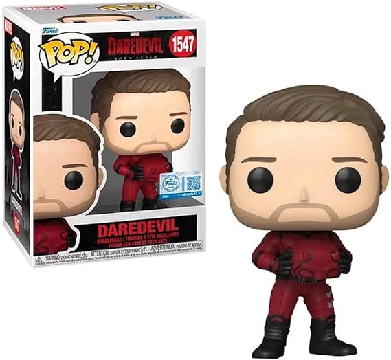 Funko Pop! Vinyl, Daredevil without Mask, Red & Black, Marvel, Entertainment Earth Exclusive, #1547, 4", Matt Murdock