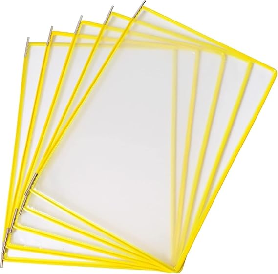 Wall Mounted Display File Holder, Display Panel System Table Wall, A4 Price List Holder 10 Display Panels, Sheet Holder,(Panels B A4 Letter)