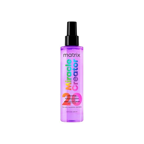 Matrix Miracle Creator Leave-In Conditioner Spray - Heat Protectant, Anti-Frizz, Moisturizing & Detangling, Adds Shine, Primes For Styling, For Damaged & All Hair Types, Sulfate Free