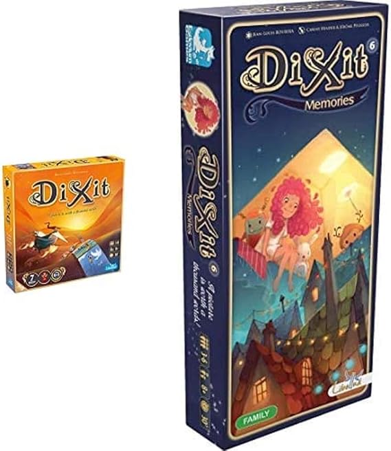 Libellud UNBOX NOW Dixit (2021) | Board Game Ages 8 + 3 to 8 Players 30 Minutes Playing Time + Libellud Dixit Expansion 6: Memories Board Game Ages 8 + 3 to 8 Players 30 Minutes Playing Time