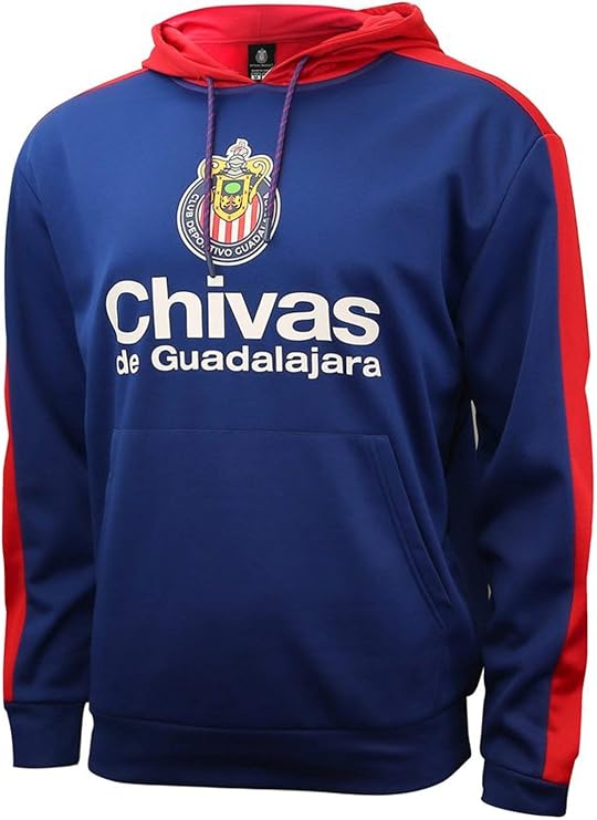 Icon Sports Club Deportivo Guadalajara Official Mens Casual Hoodie Sweatshirt Chivas Soccer Football Club Active Pullover Top CH41PH-N XL