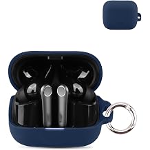 Case for EarFun Air Pro 4+/Earfun Air Pro 4 Plus Wireless Earbuds,daunke Soft Silicone Protective Cover,Case with Round buckle,Full Protection,Blue