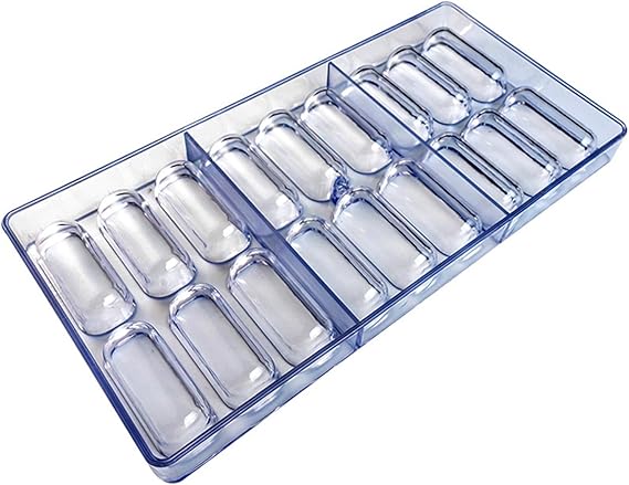Oval Shape Chocolate Mold Polycarbonate 18 Slot Food Grade For Candy Making Home Baking Supplies Polycarbonate Candy