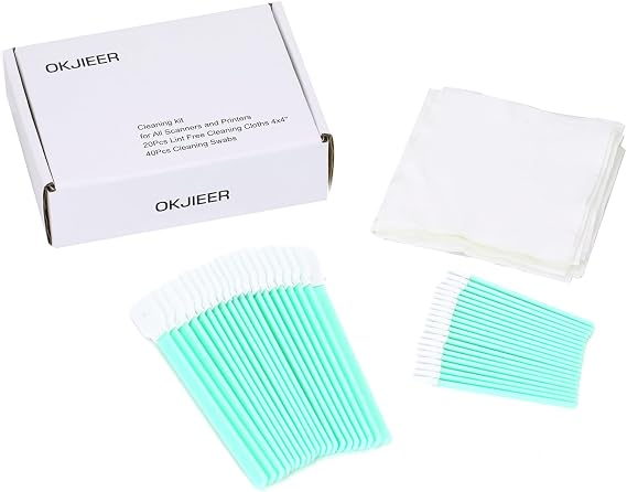 Cleaning kit for Scanners Printers with 4x4inch Lint Free Cleaning Cloths & Cleanroom Polyester Cleaning Swabs
