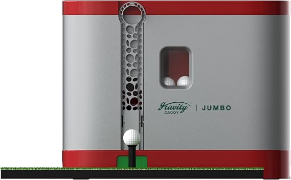 Jumbo (70 Balls) - Automatic Golf Ball Dispenser for Indoor & Outdoor Use; No Pedal, No Electricity Or Battery Needed; Includes Tees & Hitting Mat; Compatible with Golf simulators