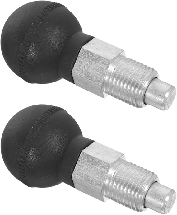 Kisangel 2pcs Spring Pull Pins: M16x15mm Plunger Pin for Exercise Machines - Ball Head Pull Knob Spare Parts - Bike Training Machine Replacement Parts for Gym