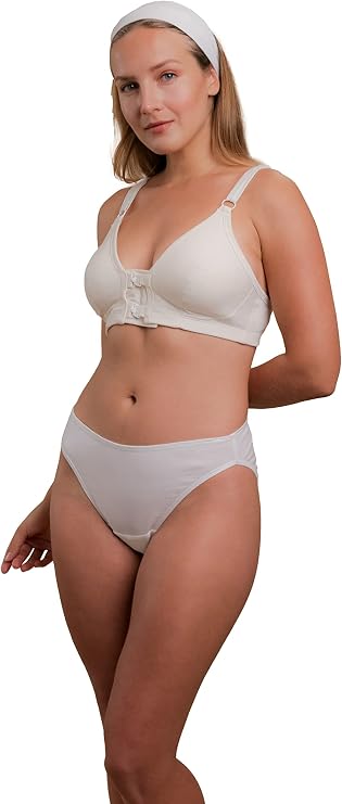 Cottonique Women's Spandex-Free Low-Rise Contoured Brief Made from 100% Organic Cotton (2/Pack)