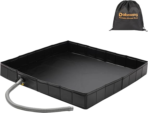40" x 40" x 5" Outdoor Shower Base - Portable Shower Floor - Outdoor Shower Pan for Outdoor,Camping,Beach, Caravan and Portable Shower Stall.