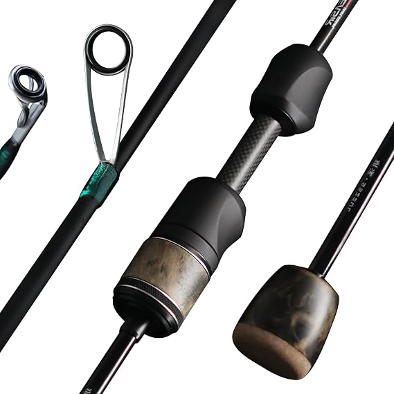 SEASIR Stream Fishing Rod, Ultralight BFS Carbon Fiber | 2 Piece, Fuji A O Ring Guide, Compact Fishing Pole for Saltwater Freshwater Trout Bass