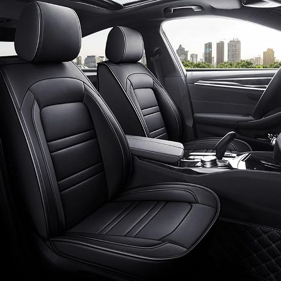 2 Pcs Universal Waterproof Artificial Leather Car Seat Covers for BMW 1 Series 3 Series 5 Series X1 X2 X3 X4 X5 X6,Comfortable Auto Seat Protectors & Cushions