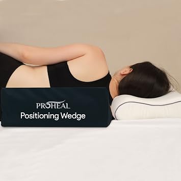 Foam Medical Bed Wedge - Positioning Mattress Wedge to Prevent and Treat A Bed Sore - Relieves Body, Back, Coccyx Pressure - Elderly Pillow - 7 x 12 x 24