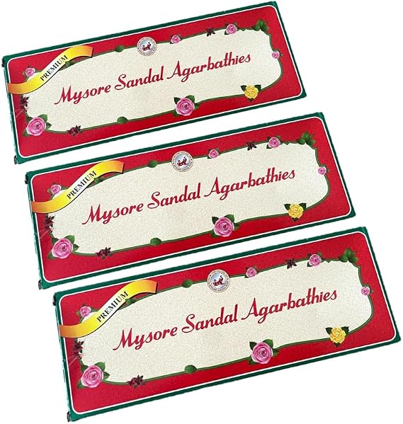 Mysore Sandal Agarbathi - 100 Sticks Pack ..Pack of 3 HUMARABAZAR...
