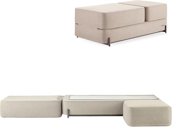 CERAGEM S4 Foldable Smart Massage Lounger Heated Spinal Scan, 12 Massage Modes, Space Saving Design_Beige