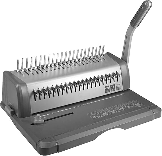 Electric Comb Binding Machine, Coil Binding Machine, Max Binding Width 300MM, 1-21 Holes, 18 Sheets/time (70g), for Schools Print Stores, Offices
