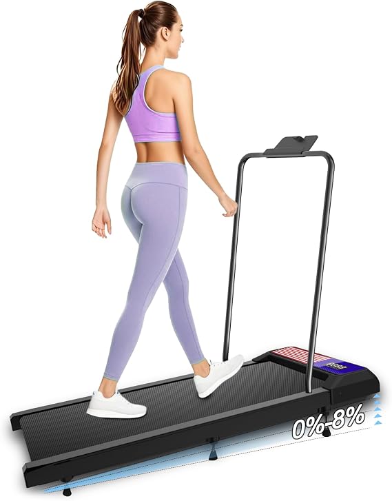 Foldable Walking Pad Treadmill,2.5HP Incline Walking pad Foldable,270 lbs Capacity,Quiet Compact Treadmill for Home Office