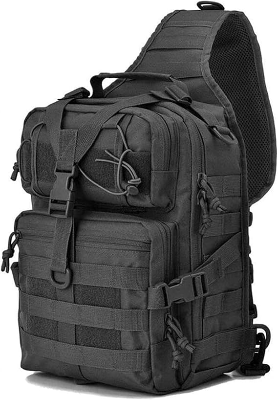 Men's Tactical Sling Bag Small Sling Backpack Military Rover Shoulder Bag Molle Assault Range Bag Camping Hunting