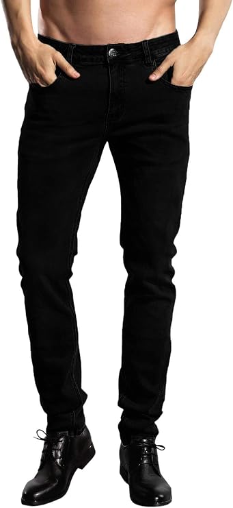 ZLZ Jeans Pants Slim Fit, Younger-Looking Fashionable Colorful Comfy Stretch Jeans Pants for Men, Skinny Jeans Stretch Fit ...