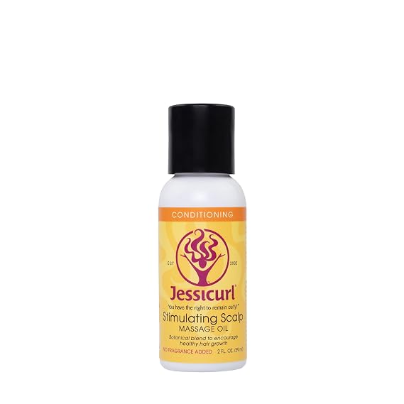 Jessicurl, Scalp Message Oil, Hair Oil and Scalp Treatment with Rosemary Oil, for Curly Hair, No Fragrance Added, 2 fl oz.