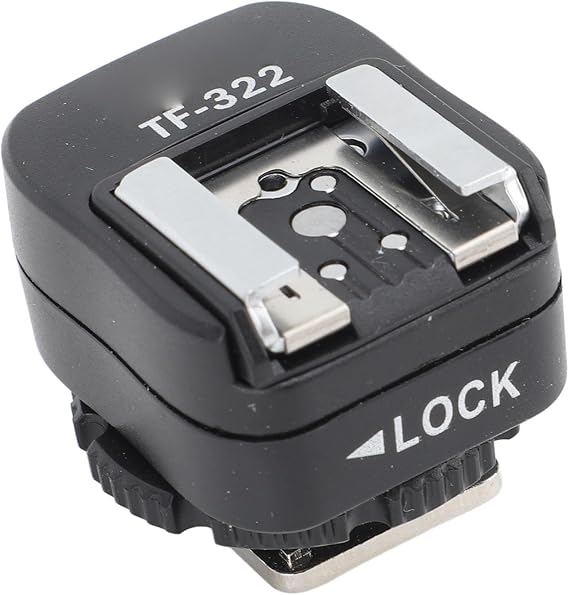 Flash Hot Shoe Sync Adapter with Extra PC Sync Port for Camera, Pure Copper Interface, TTL Flash Hot Shoe Converter