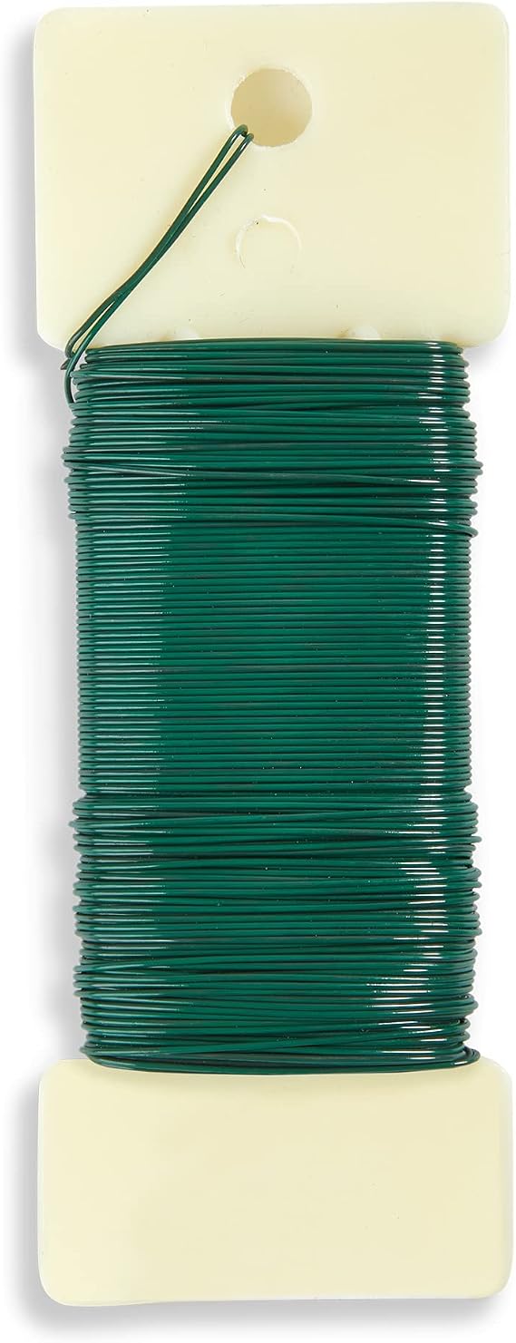 FloraCraft 20 Gauge Floral Paddle Wire 93 Feet Green