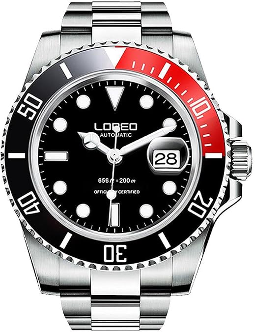 Gosasa Men's GMT Stainless Steel Sapphire Automatic Mechanical Watch Rotating Bezel Professional Dive Bracelet Watch