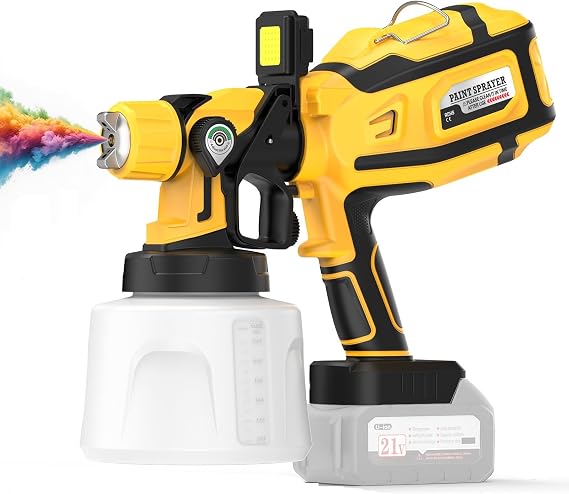 Cordless Paint Sprayer with 2X4000Mah Battery, Paint Sprayer for House Painting