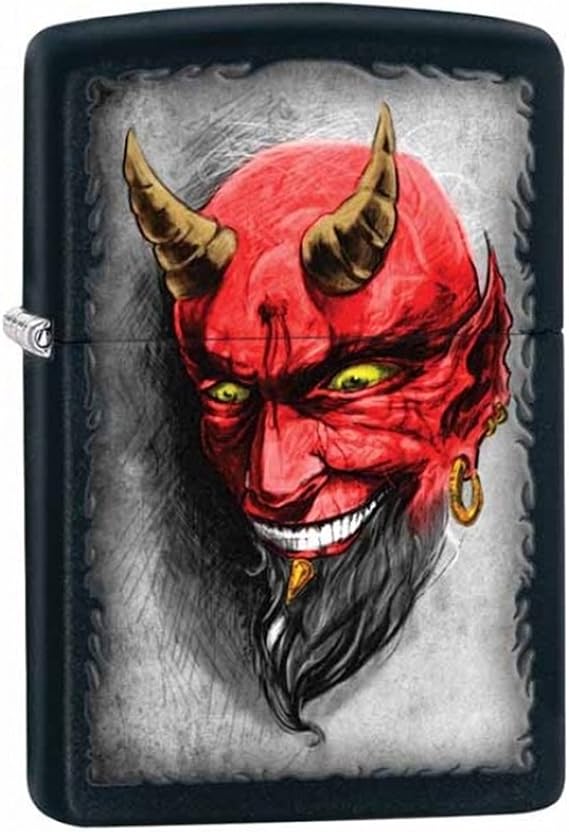 Zippo Devil Black Matte Pocket Lighter