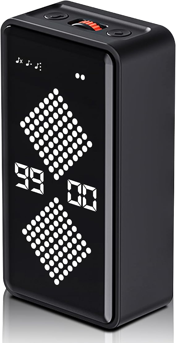 Digital Hourglass Timer, Magnetic Visual Focus Timers with Adjustable Alarm Volume & LED Display, Desk Flip Timer for Study,Work, Kitchen