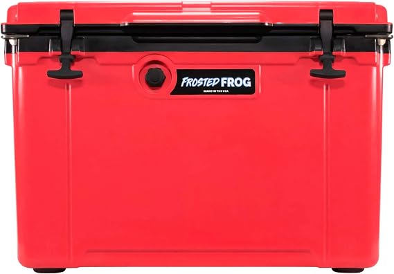 Frosted Frog 54 Qt Hard Cooler, Lightweight Made in USA Insulated Ice Chest | 30% lighter than rotomolded coolers; 54-quart hardside for camping, fishing, boating, beach, BBQ, tailgating & drinks