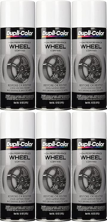 Sherwin-Williams Company Duplicolor High Performance White Wheel Paint (12 oz) - 6 Pack