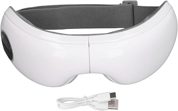 JEOZBM Eye Massager with Heat, Heated Eye Massager for Migraine,Stress Therapy Electric Eye Massager for Eye Relax Dry Eyes Birthday Gifts