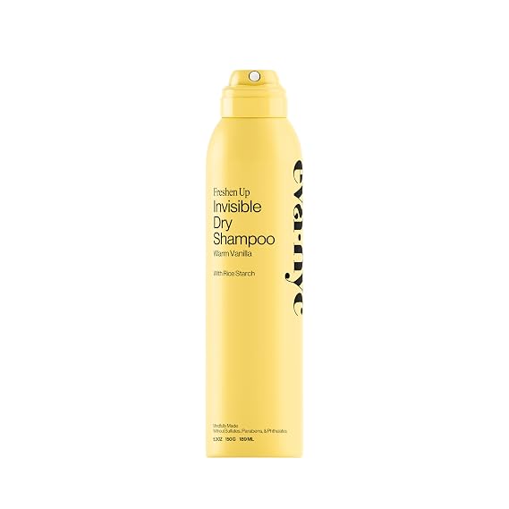 Eva NYC Invisible Dry Shampoo Spray - Oil-Absorbing, Removes Odor & No White Cast - Freshen Up Dry Shampoo For Women - For Light, Dark + Oily Hair - Warm Vanilla Scent - 5.3 oz