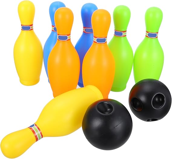1 Set Bowling Pins Balls Early Educational Sports Game for Interactive Gatherings Parent Fun Enhance Coordination Athletic Skills