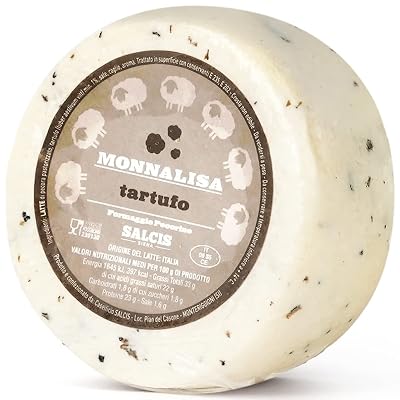 Italian Black Summer Truffle Cheese Wedge Pecorino Al Tartufo Not The Whole Wheel - 1 lb  454 g -  OVERNIGHT