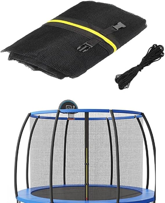Trampoline Safety Replacement Net, Trampoline Guard Nets for 10FT-6POLE Using Round Frame with Top Ring Enclosure System, Net Only