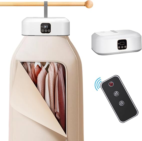 Portable Clothes Dryer,Mini Laundry Dryers with Remote Control, Small Compact Foldable Electric Drying Machine with Dry Bag for Travel,RV, Home,Apartment