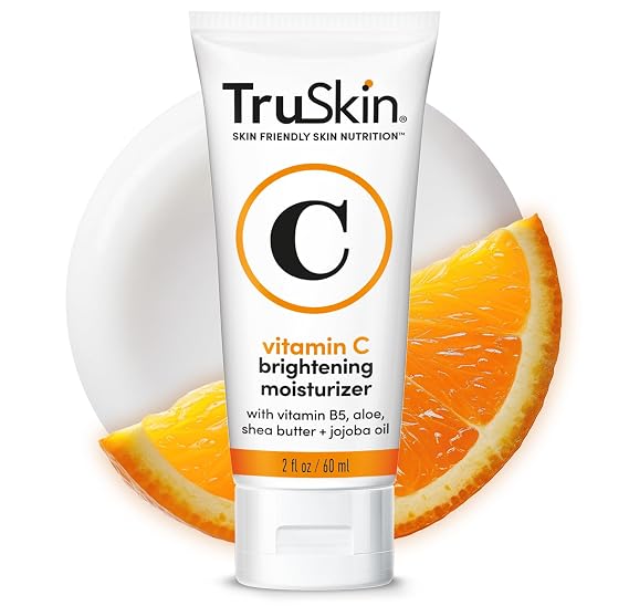 TruSkin Vitamin C Face Cream - Brightening Daily Moisturizer, 2 fl oz | Vitamins C & E, B5, Jojoba Oil & Green Tea to hydrate, nourish and support smooth, radiant-looking skin