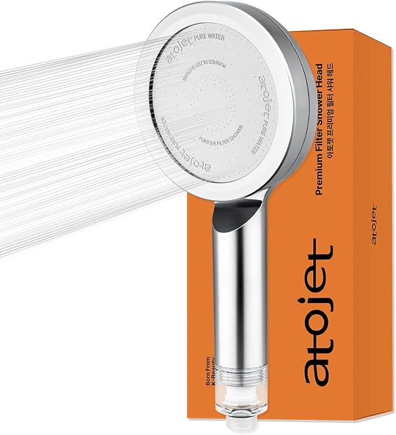 Premium Filtered Showerhead Crafted With Koreas Luxury Beauty Culture Pure Carbon Filters for Softer Skin & Smoother Hair | Carbon Composite Filter | Single Showerhead (JNE300C-SNG-1)