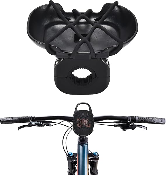 Bike Mount Holder Compatible with JBL Clip 5 / Clip 4 Speaker | Easy Installation, Anti-Slip Grip, Adjustable Angle. For Handlebar, Cycling. Speaker Not Included.