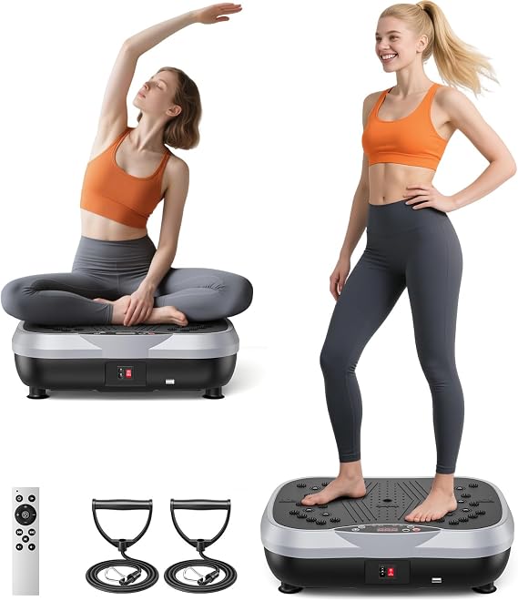 Kidken Vibration Plate, Full Body Workout Vibration Plate Exercise Machine for Bone Density, Building Lymphatic Drainage