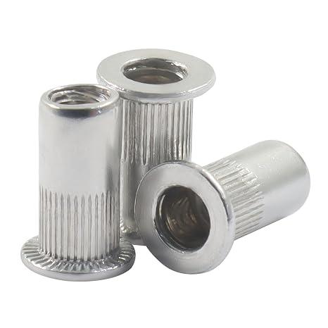 #6-32 Rivet Nuts, 100Pcs, Aluminum Flat Head