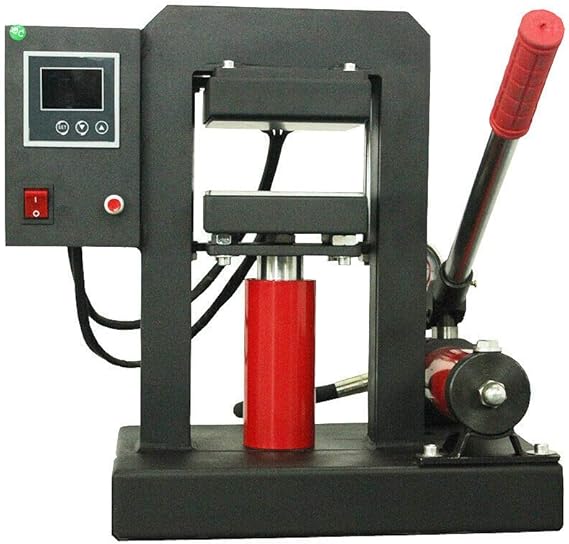 Manual Heat Press Machine,900W Mini Heat Press/Transfer Machine,0-400F 0-14000 PSI High Pressure Hot Pressing Stamping Machine,Freestanding/Tabletop Heavy Duty Hydraulic T Shirt Printing Printer