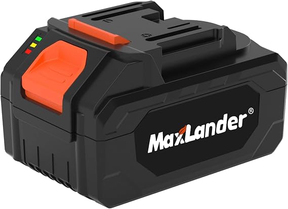 MAXLANDER 4.0Ah Lithium Replacement Battery, 20V Large Capacity Rechargeable Battery Pack with Power Display for Garden Electric Tools(Not Suitable Snow Blower)